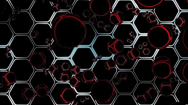 Hexagonal Pattern with Refracting Spheres