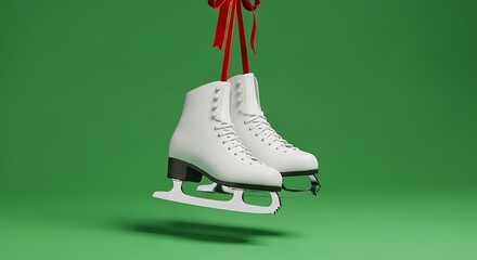 Ice Skate with Ribbon Decoration