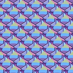 Fantasy Gems Enchanted Mosaic geometric seamless pattern