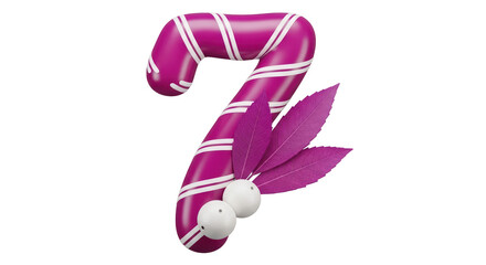 Isolated Christmas Candy Cane