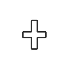 Obraz premium Simple Black Plus Sign Icon on Transparent Background for Graphic Design, Web Development, or User Interface Applications