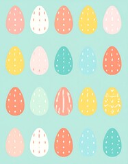 Pastel Easter egg pattern