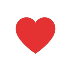 red heart isolated on white