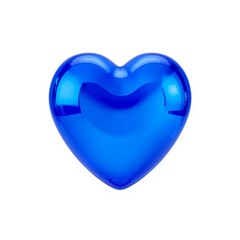blue heart isolated on white background