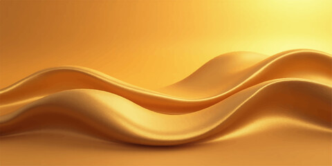 Abstract artistic golden and orange swirl waves with glowing light texture in a summer motion design
