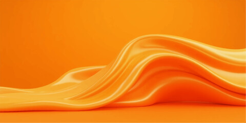 Abstract orange waves with flowing lines and vibrant curves background design