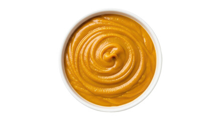 Isolated Bowl of Mustard Sauce