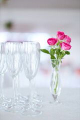 Elegant Wedding Table with Colorful Floral Decoration