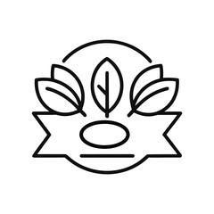 Clean outline icon set featuring natural elements on a white background