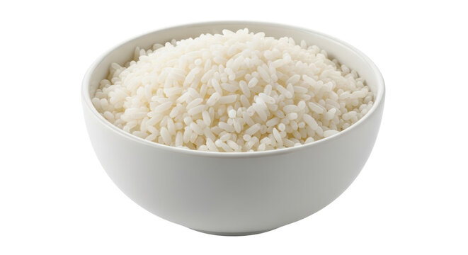 Isolated Bowl of Cooked Rice