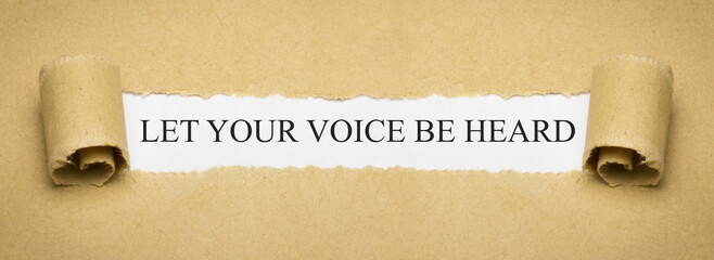 Let Your Voice Be Heard