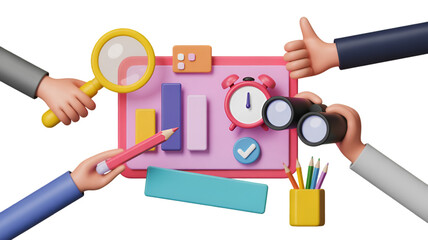 Business analysis and planning with 3D elements strategy