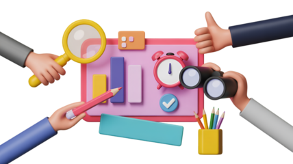 Business analysis and planning with 3D elements strategy