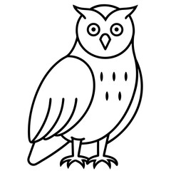 White Owl Linear Art
