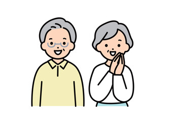 笑顔で安心した表情をしているシニア世代