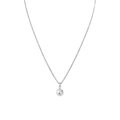 Silver pendant necklace on elegance on transparent background