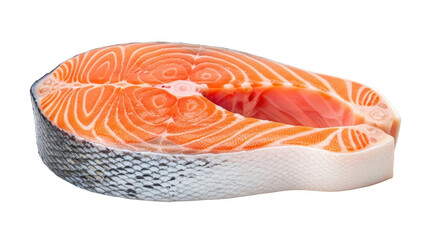 Isolated salmon steak