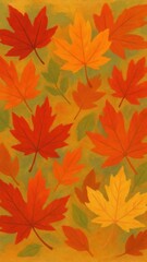 Obraz premium Vibrant autumn leaves pattern.