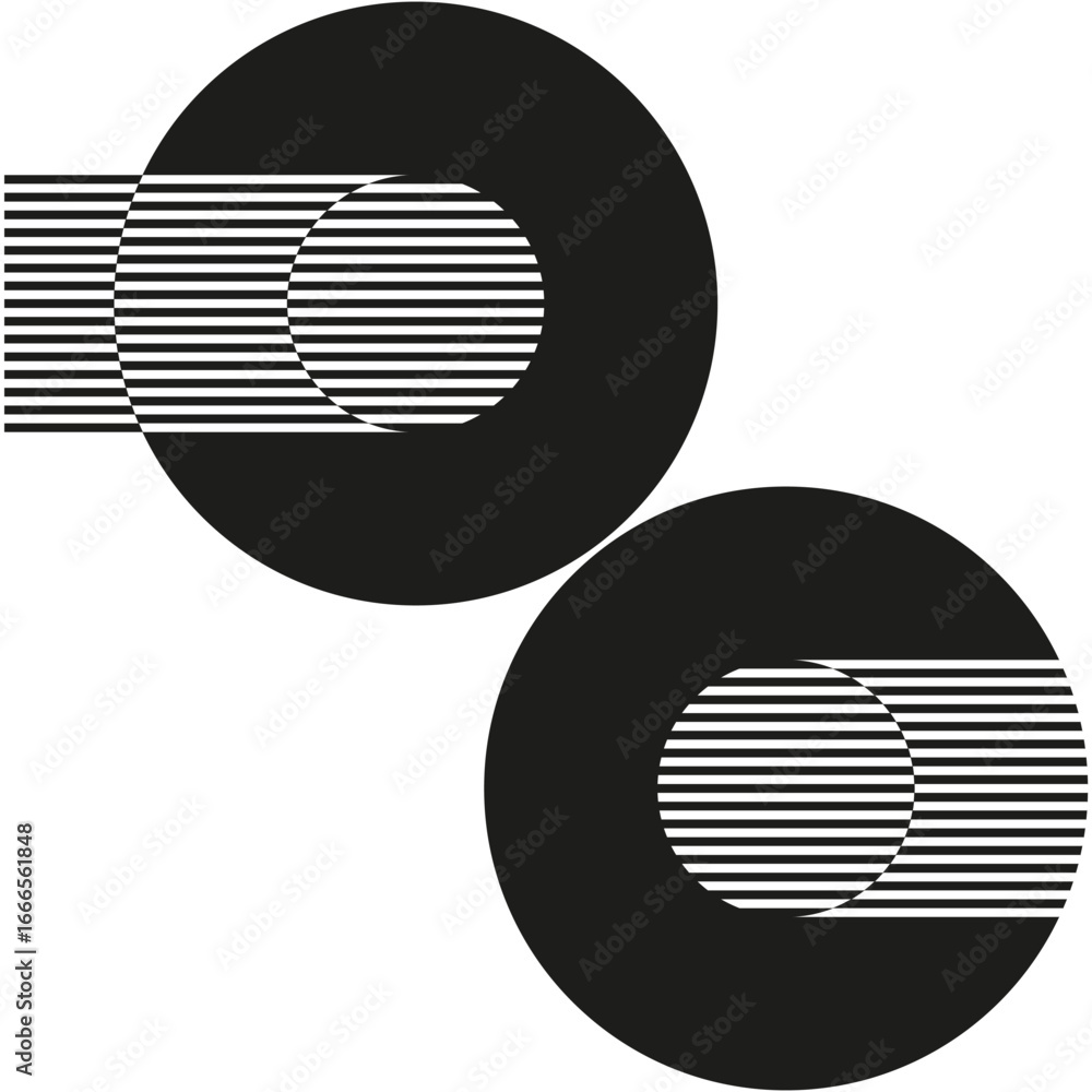 Poster abstract organic shapes. wavy stripe pattern. black fluid forms vector. modern graphic element. eps 
