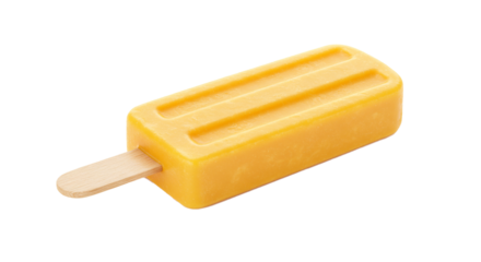 Delicious orange popsicle summer treat frozen dessert refreshing snack fruity ice cream sweet indulgence on transparent background