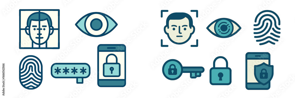 Poster security concepts with biometric identification and data protection