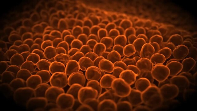 Amber Glowing Organic Cell Field