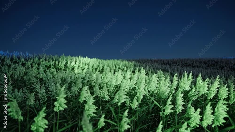 Poster dynamic organic bioluminescent field textures pulsating vivid colors
