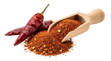 Isolated Chili Flakes