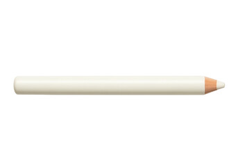 Obraz premium A smooth, light cream-colored cosmetic pencil against a pure black backdrop.
