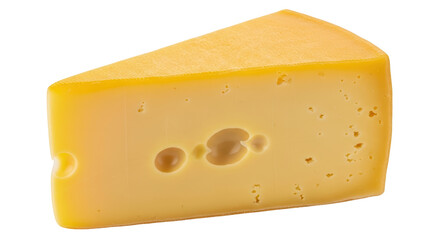 Isolated Slice of Cheese