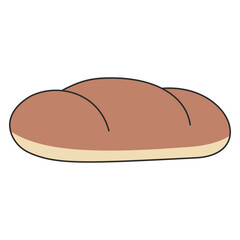 둥근 빵 일러스트