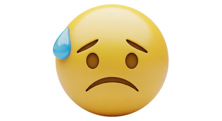Isolated Sweaty Face Emoji