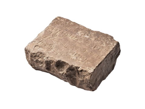 Ancient stone tablet with inscribed text unearthed - Powered by Adobe