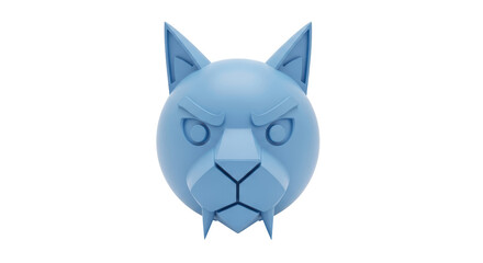 Isolated Low Poly Lion Head