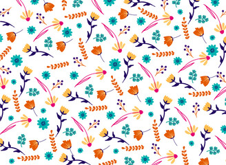 Motif simple et &eacute;l&eacute;gant avec de jolies petites fleurs, un motif floral liberty pour illustrer des faire-part de mariage ou invitations anniversaire, id&eacute;al pour vos cr&eacute;ations.