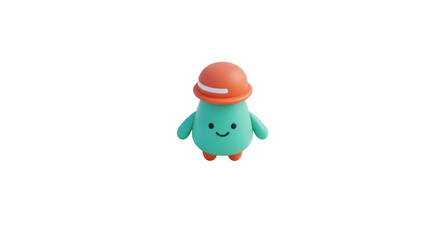 Isolated Cute Cartoon Character