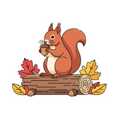 Squirrel holding an acorn © Thomasphere