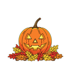 Detailed Jack-o' lantern Design