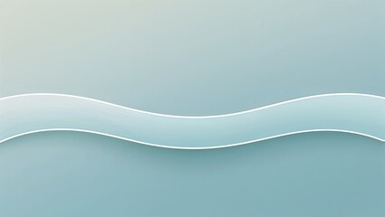 one smooth wave line across lower third; pale cyan background.
