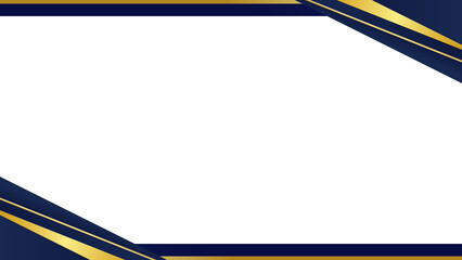 Elegant Gold and Blue Geometric Certificate Border