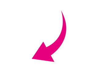 down curve arrow icon