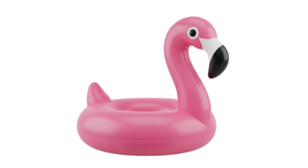 Isolated Flamingo Pool Float