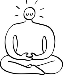 hand drawn cute character illustration of people exercising.