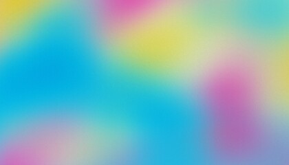 Colorful pink, yellow and turquoise gradient noisy grain background texture