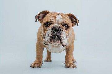 Obraz premium Adorable Bulldog Puppy Engaged in Various Activities