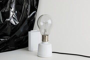 Dual power failure emergency light for home use with camping and hiking background