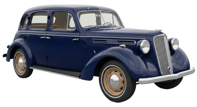 Isolated Vintage Car