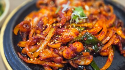 Korean food korean seafood meal octopus 