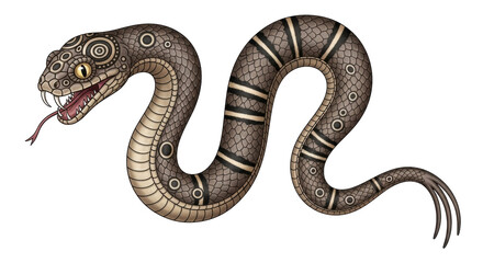 Isolated Illustrated Snake