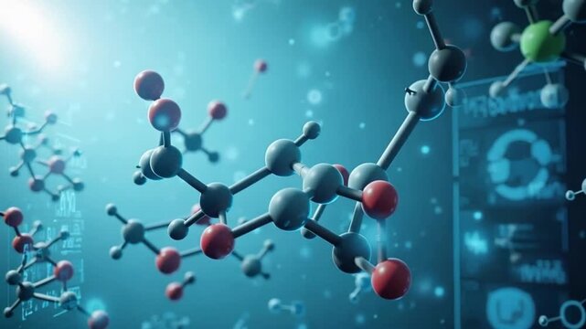 High Resolution 3D Atorvastatin Molecule Structure Illustration, Ball and Stick Model with Accurate Atomic Colors for Medical, Pharmaceutical, Chemistry, and Scientific Education.